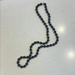 Elegant Black Beaded Necklace